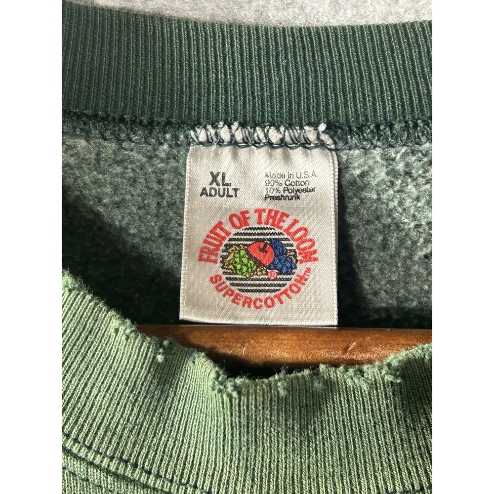 Vintage 90s Fruit of the Loom Toronto Sweatshirt XL Made USA Distressed Faded
